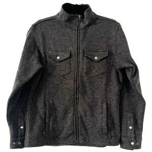 Mountain Khakis Mens Old Faithful Sweater Zip Jacket‎ Fleece Gray Small Pockets